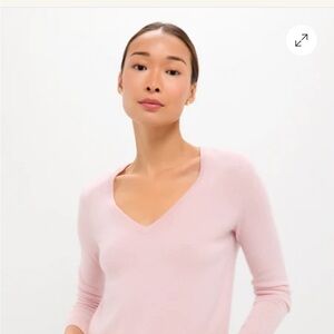 NWT Tuckernuck Cashmere V-Neck Pink Sweater